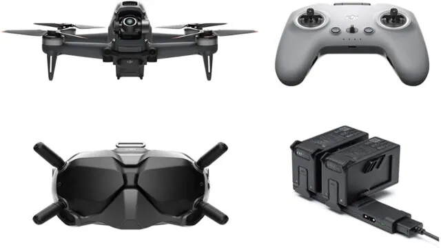 dji fpv drone combo with remote controller and goggles