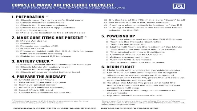 dji mini 3 pro pre flight checklist