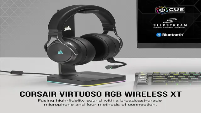 corsair virtuoso rgb wireless xt high-fidelity gaming headset with 
bluetooth and spatial audio - works with mac, pc, ps5, ps4, xbox series x/s 
- slate