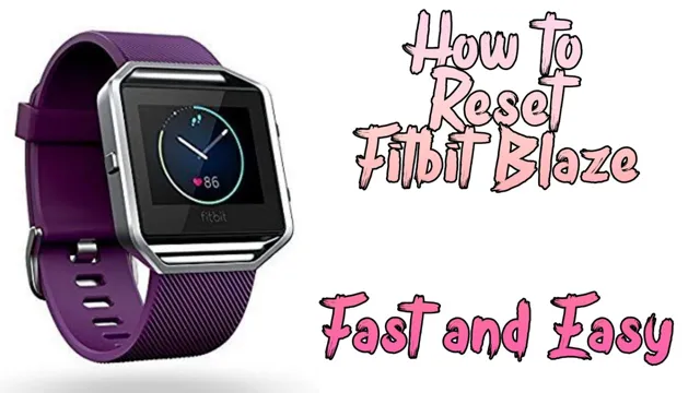 fitbit blaze reset