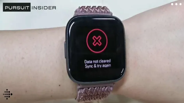 fitbit versa 2 says data not cleared