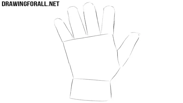 how to draw a glove