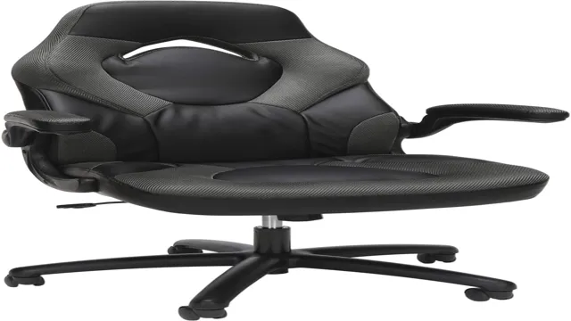 ofm ess collection high-back gaming chair, padded loop arms, black