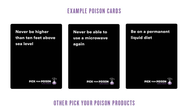 pick your poison card game: the “what would you rather do?” game for all 
ages - family edition