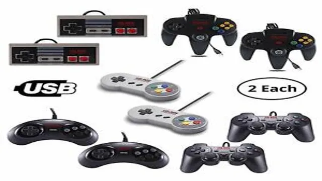 vilros retro gaming playstation 2 (ps2) style usb gamepads-set of 2